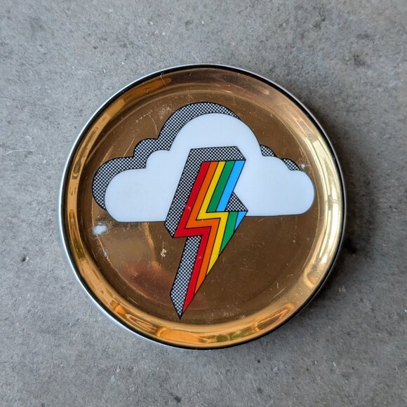 Jonathan Adler POP! Coasters Set of 2 Colorful Pop Art Rainbow Porcelain - Picture 5 of 9